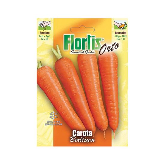 Immagine di BUSTINA SEMI ORTO CAROTA BERLICUM L 11,5 H 16 CM FLORTIS