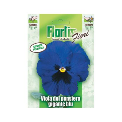 Immagine di BUSTINA SEMI FIORI VIOLA DEL PENSIERO GIGANTE BLU MIX L 11,5 H 16 CM FLORTIS