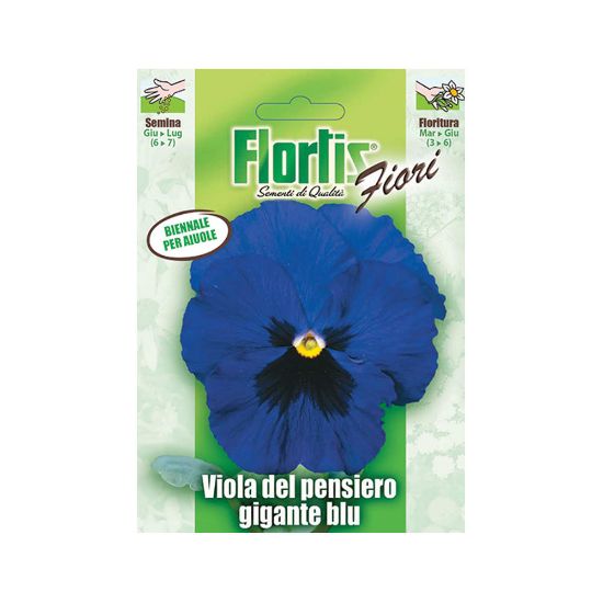 Immagine di BUSTINA SEMI FIORI VIOLA DEL PENSIERO GIGANTE BLU MIX L 11,5 H 16 CM FLORTIS