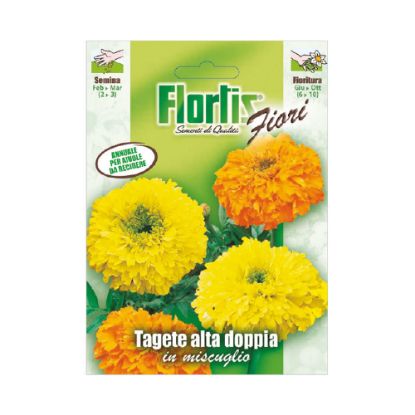 Immagine di BUSTINA SEMI FIORI TAGETE ALTA DOPPIA MIX L 11,5 H 16 CM FLORTIS