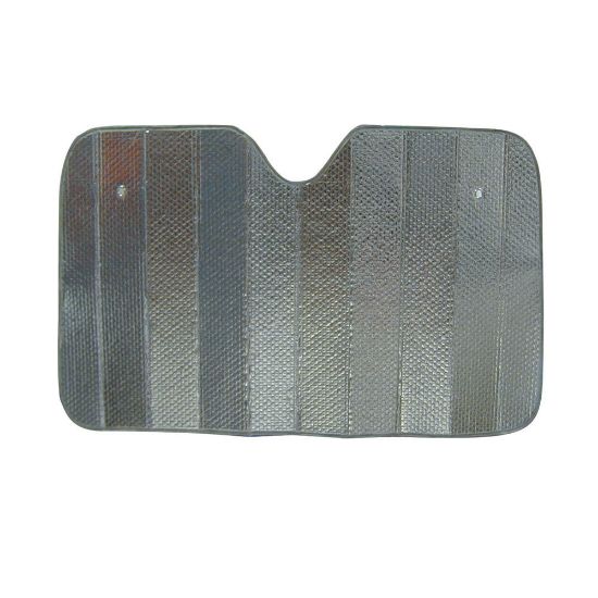 Immagine di PARASOLE MONORIFLETTENTE PER VETRO PARABREZZA AUTO L 130 H 60 CM SILVER