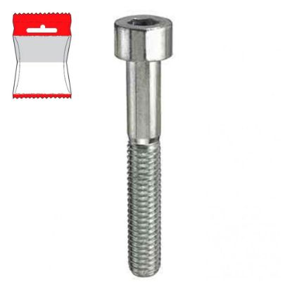 Immagine di BULLONE INOX TESTA CILINDRICA ESAGONO INCASSATO FILETTATO 6X10 MM BLISTER 12 PZ
