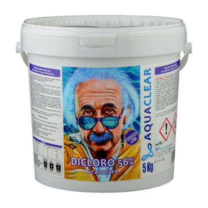 Immagine di DICLORO GRANULARE 56% 5,0 KG ADATTO PER LA MANUTENZIONE GIORNALIERA DELLA PISCINA AQUACLEAR