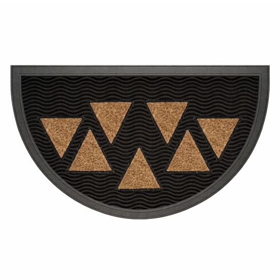 Immagine di ZERBINO COCCO+GOMMA TEKNO MEZZO TONDO L 79 H 44 CM SPESSORE 2,0 CM IDEALE PER ESTERNO