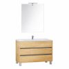 Immagine di MOBILE MOON 3.0 CM 85 A TERRA CORDA  3 CASSETTI LAVABO+SPECCHIO+LAMPADA LED LABOR LEGNO