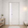 Immagine di PORTA OLTRE SCORREVOLE FRASSINO BIANCO MISURA 80x210x10/12 CM REVERSIBILE