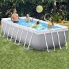 Immagine di PISCINA PRISMA METAL FRAME RETTANGOLARE L 400 P 200 H 100 CM CON POMPA FILTRO - SCALETTA - COPERTURA INTEX