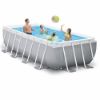 Immagine di PISCINA PRISMA METAL FRAME RETTANGOLARE L 400 P 200 H 100 CM CON POMPA FILTRO - SCALETTA - COPERTURA INTEX