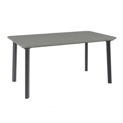 Immagine di TAVOLO ITALIA IN POLIPROPILENE L 147 P 84 H 72 CM ANTRACITE - GRIGIO TORTORA IDEALE PER 6 POSTI TOOMAX