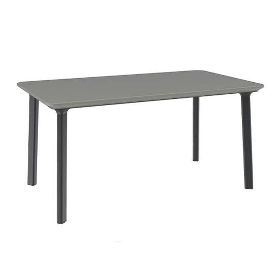 Immagine di TAVOLO ITALIA IN POLIPROPILENE L 147 P 84 H 72 CM ANTRACITE - GRIGIO TORTORA IDEALE PER 6 POSTI TOOMAX