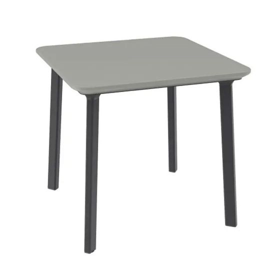 Immagine di TAVOLO ITALIA IN POLIPROPILENE L 77 P 77 H 72 CM ANTRACITE - GRIGIO TORTORA IDEALE PER 4 POSTI TOOMAX