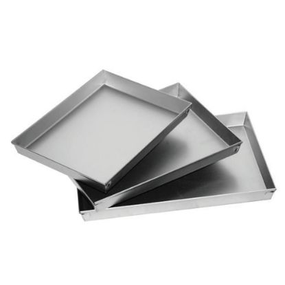 Immagine di TEGLIE PER COTTURA DA FORNO IN LAMIERA ALLUMINIATA L 35/40/45 P 30 CM SET DA 3 PZ ASSORTITI