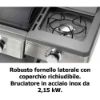 Immagine di BARBECUE A GAS INDIANAPOLIS MODELLO 5/B 4 FUOCHI E FORNELLO LATERALE OMPAGRILL