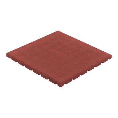 Immagine di PIASTELLA ANTI-TRAUMA IN GOMMA ROSSO L 40 P 40 CM SPESSORE 2,5 CM IDEALE PER PARCHI GIOCHI ART PLAST