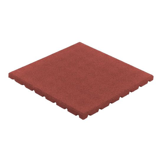 Immagine di PIASTELLA ANTI-TRAUMA IN GOMMA ROSSO L 40 P 40 CM SPESSORE 2,5 CM IDEALE PER PARCHI GIOCHI ART PLAST