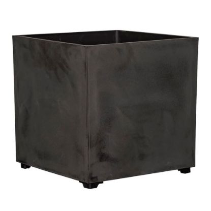 Immagine di VASO CARAVAGGIO PLASTICA CUBICO L 40 P 40 H 40 CM ANTRACITE ART PLAST