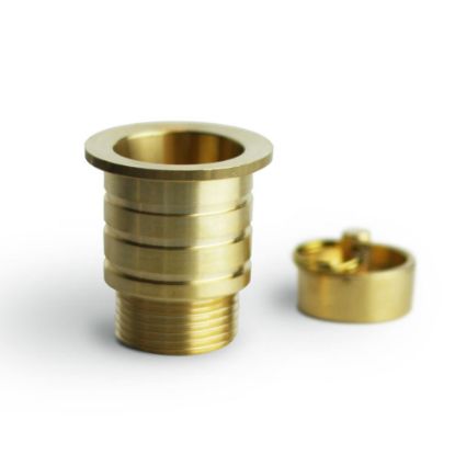 Immagine di PILETTA DI SCARICO IN OTTONE LUCIDO Ø 3/4" IDEALE PER FONTANE IN CEMENTO KAM