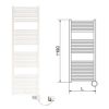 Immagine di LISA 22 TERMOARREDO ELETTRICO CON TERMOSTATO PLUS L.450 MM H.1160 MM 500 WATT BIANCO RAL 9010 CORDIVARI